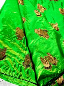 Green Embroidered Saree