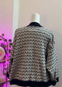 Tweed Cardigan with Gold Buttons