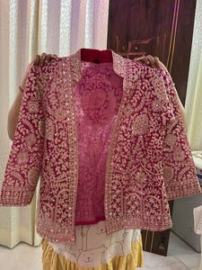 Magenta Bling Luxe Sharara Set for Weddings