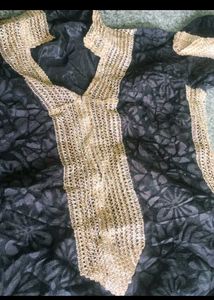 Black And Gold Embroidery Kurta