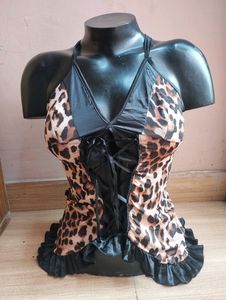 Leopard Print Corset Top