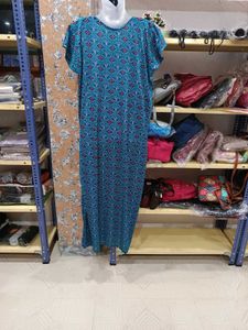 Printed Blue Maxi nighty