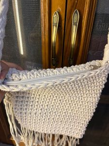 Macrame Fringe Crossbody Bag