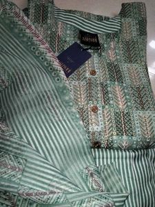 Mint Green Flawless Kurtha Set With Dupatta