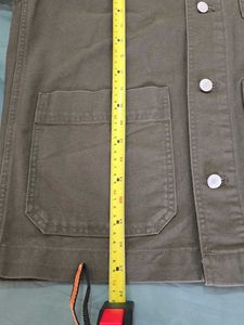 H&amp;M Mens Collection | Khakhi Green Canvas Shacket