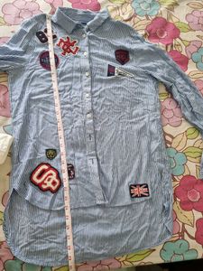 Cool Striped Shirt With Patch Detail