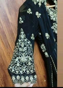 Designer Black Zari Work Anarkali Dress Fixed Pric