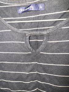 Black Stripped Crop Top