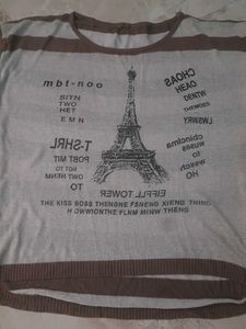 T Shirt With Short Sleeve. Free Size