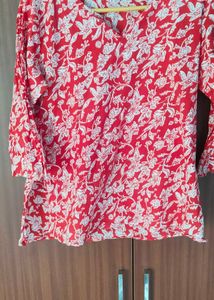 Floral Red Top