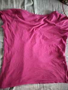 Pink Casual T-shirt : XL