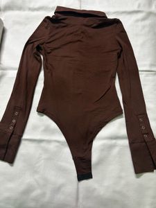 Brown Bodysuit Top
