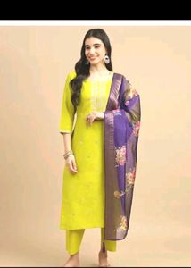 New/Unused Embroidered Kurta Set With Dupatta