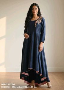Elegant Navy Blue Ethnic Gown