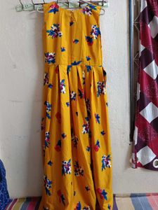 Combo Of  Floral Maxi Dress &amp; Short Anarkali Kurti
