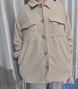 Cozy Beige Shacket Jacket