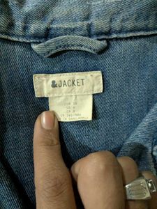 &amp;Jacket Women's Cropped Denim Biker Jacke