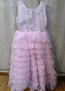 Pink Ruffled Party Dress