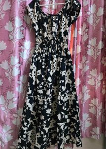 Black And White Tired Two Way Dress