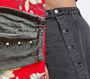 Combo of Black&amp;Blue Denim long Skirt