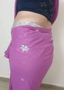Elegant Purple Saree Only