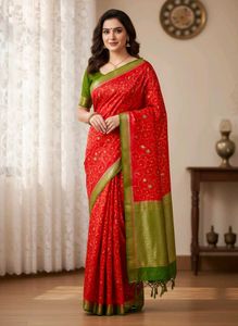 Elegant Rose Pink Banarasi Saree