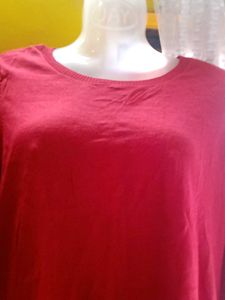 Red Long Sleeve Top