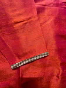Orange Raw Silk Kurti