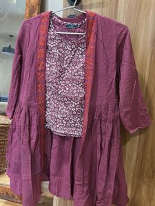 Floral Embroidered Jacket And Top