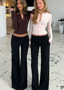 Pin Stripe Pant Big Botton