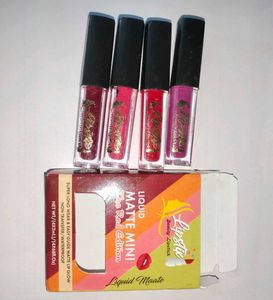 4 set Mini Matte Liquid Lipstick Red Edition