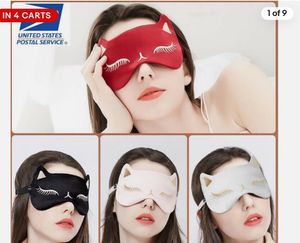 Cat Ear Silk Satin travel Sleep Eye Mask