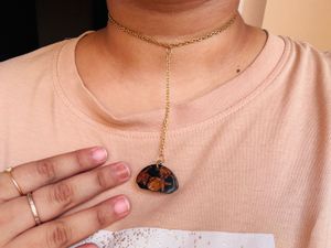 Unique real flower pendant chain