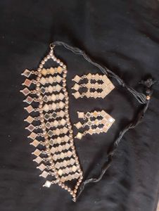 Mirror Choker &amp; Earring Set