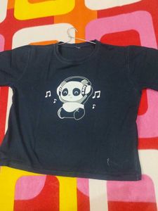 Cute Panda Graphic T-Shirt