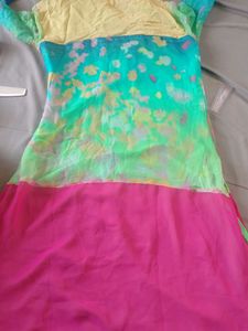 Chiffon Multi Color Print  Kurta