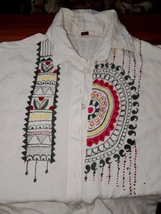 Hand-Painted White Shirt