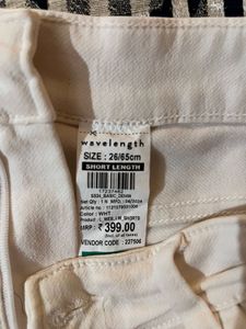 (UNUSED) White Denim Shorts