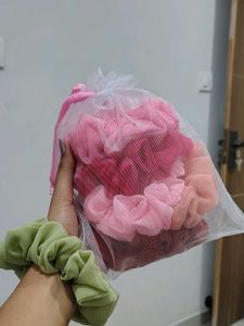 Georgette fabric scrunchies