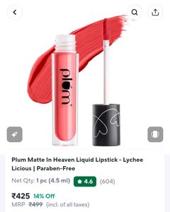 Plum Matte Lipstick - Red-tini