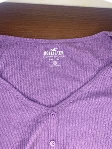 Hollister Purple Tie-Up Top