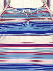 Y2K Rhinestone Candy Stripe Cami