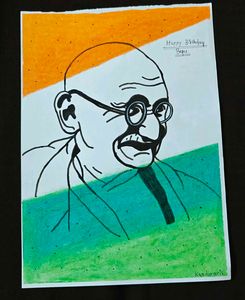 Mahatma Gandhi Art For His Birthday