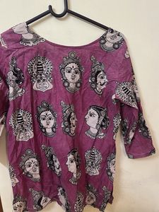 Printed Purple Blouse