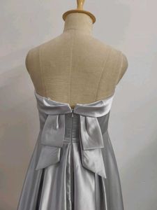 Elegant Silver Off-Shoulder Dress