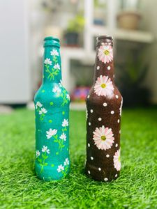 Hand-Painted Decorative Bottles(set Of 2)