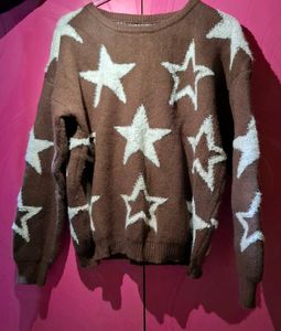 Star Pattern Knit Sweater