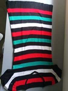 Striped Knit Mini Dress
