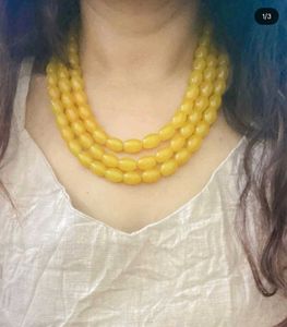 Yellow Beaded Necklace