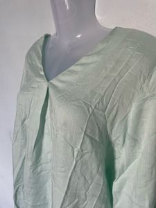 Mint Green V-Neck Top